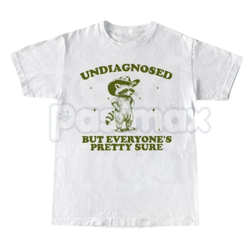 "Undiagnosed But Everyone's Pretty Sure" T-Shirt – Funny ADHD Meme Graphic Tee, Premium 100% Cotton Mental Health Awareness Top, Soft Lived-In Heavyweight Relatable Neurospicy Shirt, Made in USA