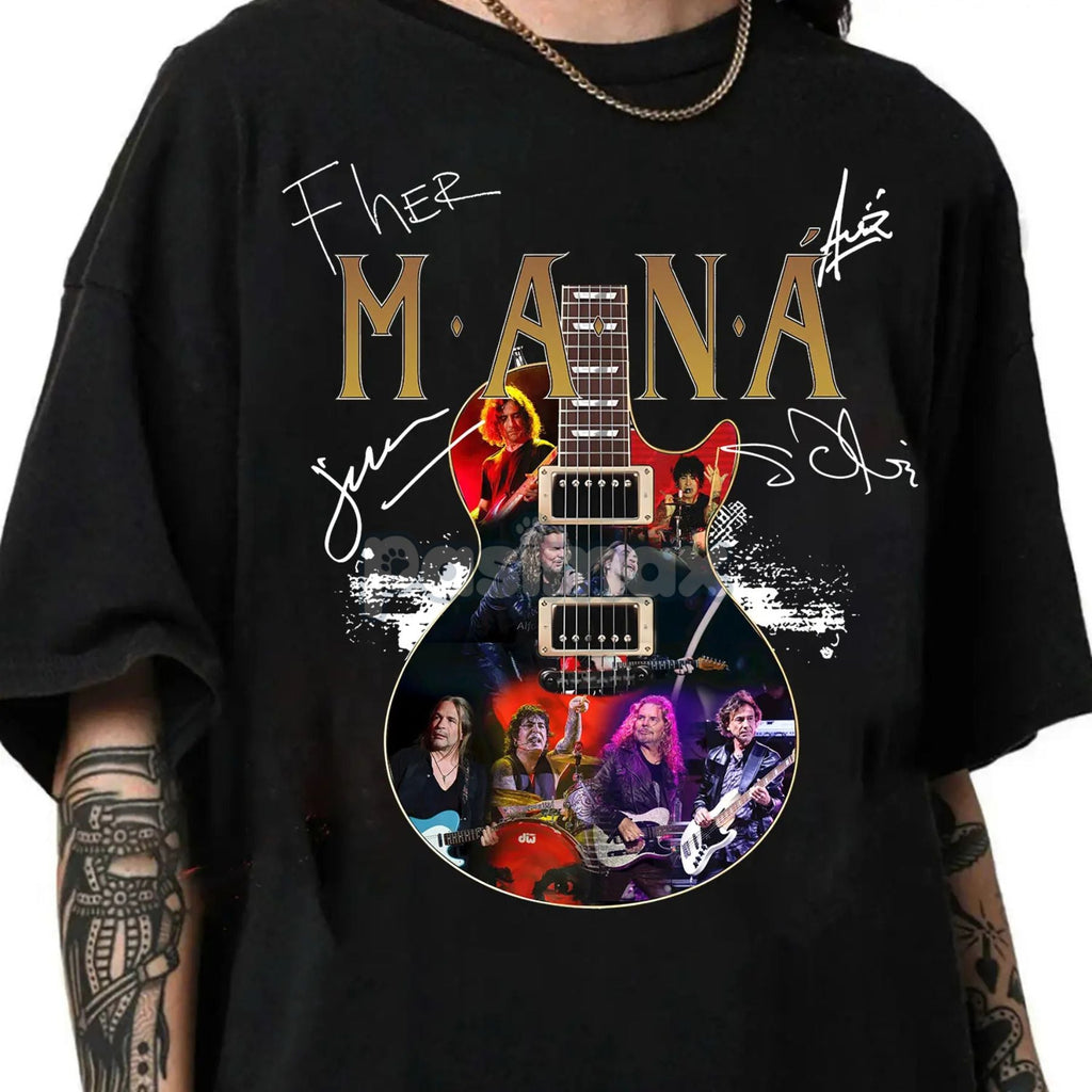 Pasimax Maná Tour 2025 Vintage Latin Rock Shirt — side view