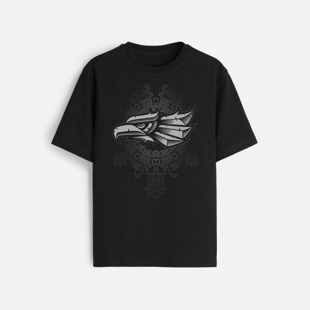 Pasimax Men's 3D Eagle & Tribal Print T-Shirt — side view