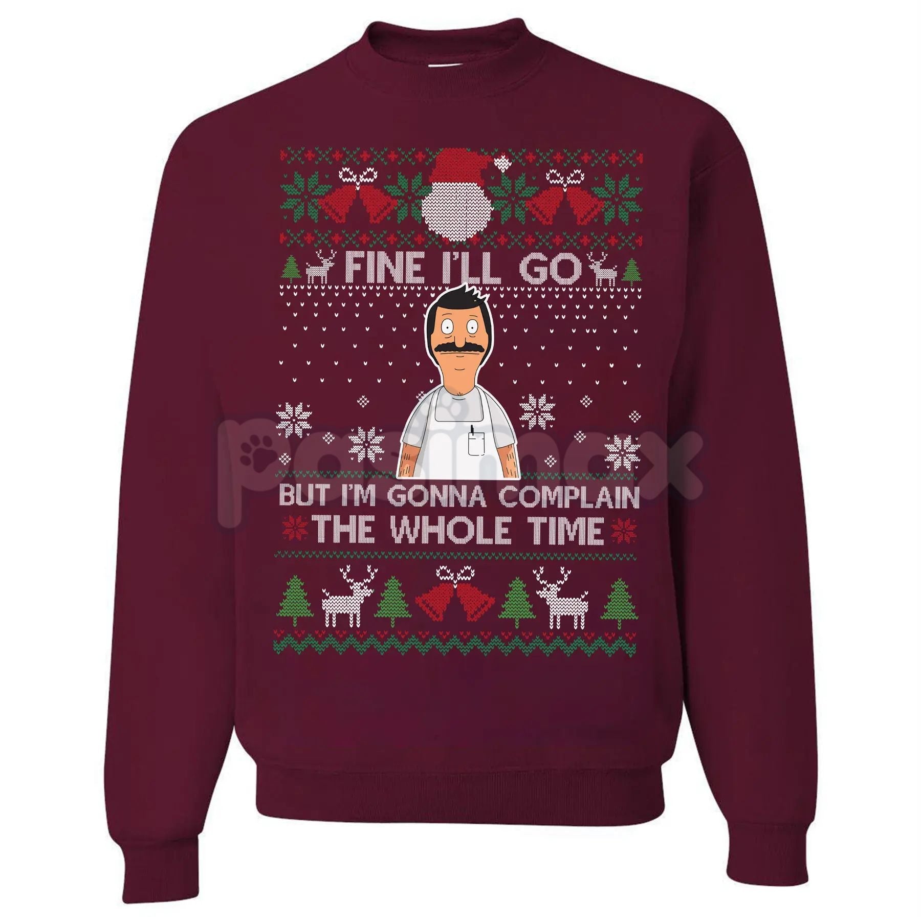 Pasimax "Fine I'll Go But I'm Gonna Complain The Whole Time" Ugly Christmas Sweatshirt | Funny Relatable Holiday Jumper | Int