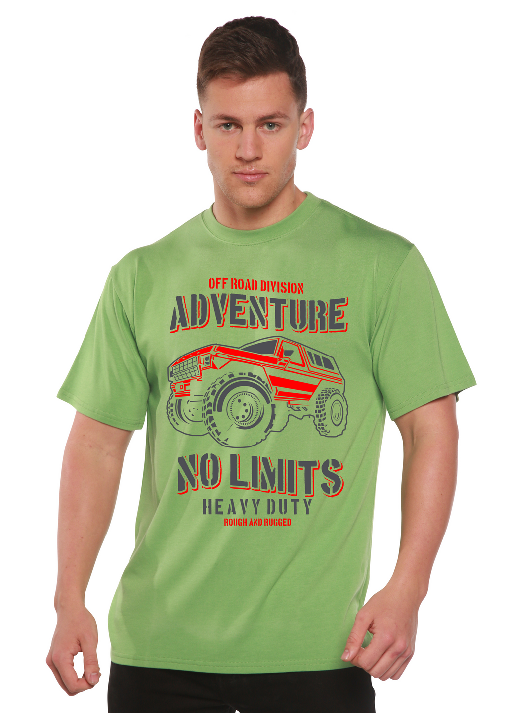 Spun Bamboo No Limits Spun Bamboo® Men's Bamboo Viscose/Organic Cotton Short Sleeve Graphic T-Shirt — side view