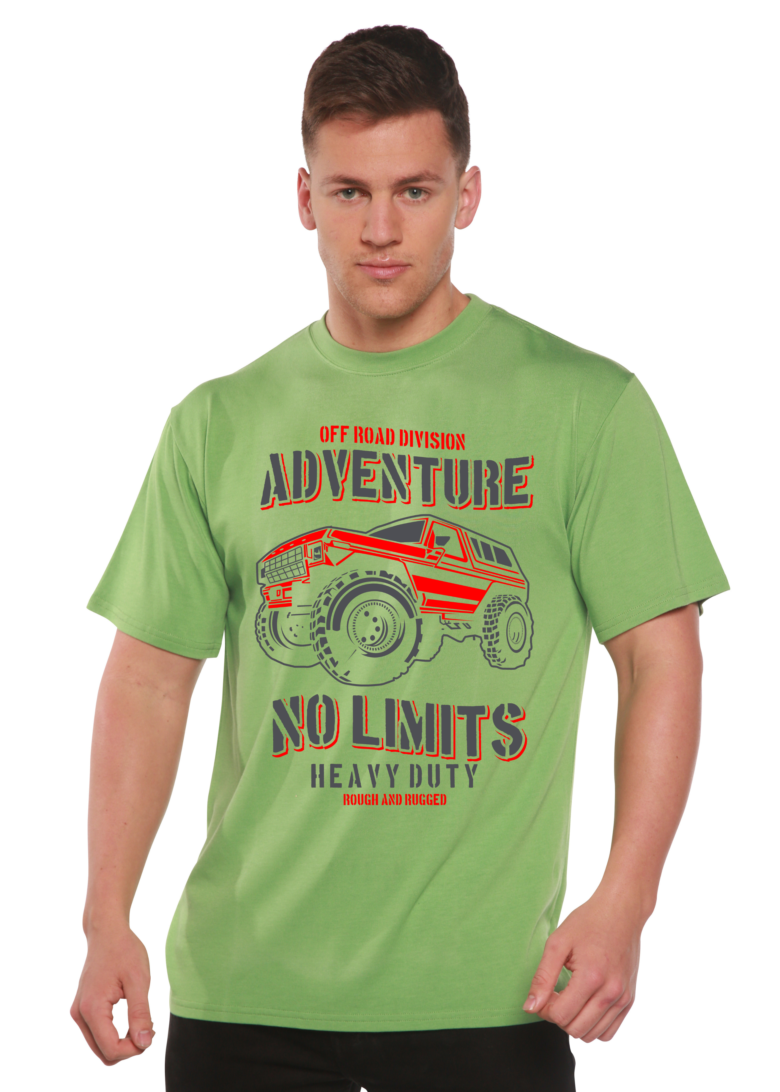 Spun Bamboo No Limits Spun Bamboo® Men's Bamboo Viscose/Organic Cotton Short Sleeve Graphic T-Shirt — side view