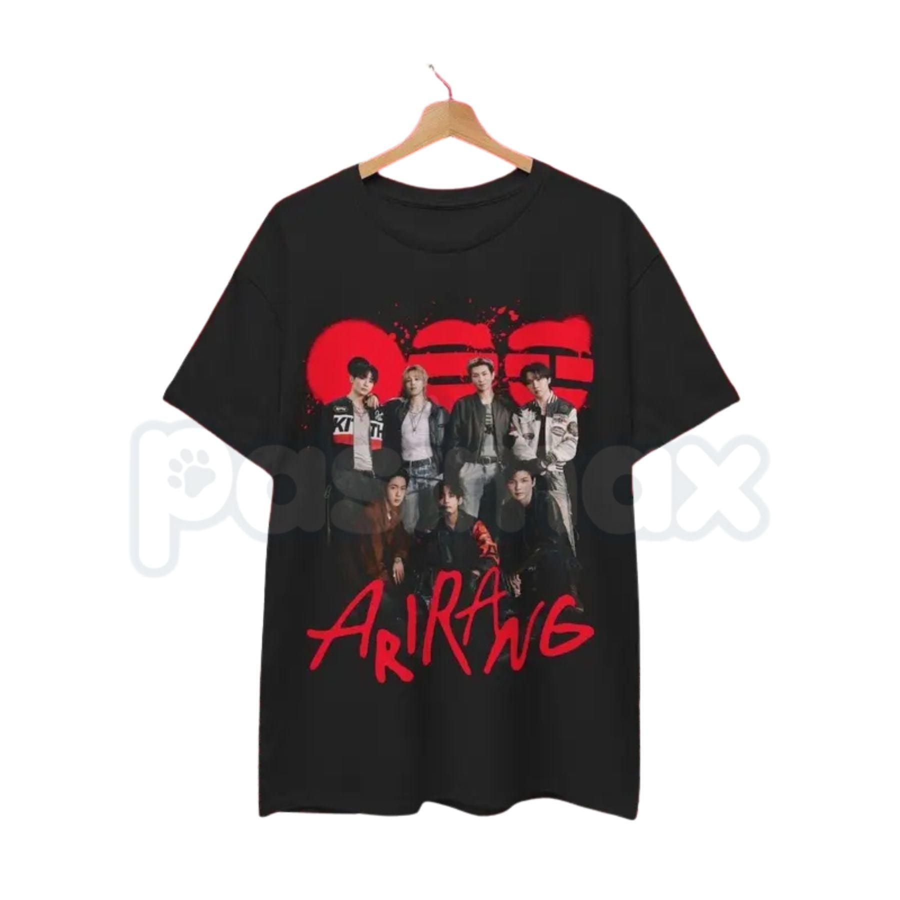 Bangtan Members "Arirang Magazine" Graphic T-Shirt – Retro K-Pop Editorial Fan Tee, Premium 100% Cotton Bangtan Boys Tribute Top, Soft Lived-In Heavyweight Seoul Style Shirt, Made in USA