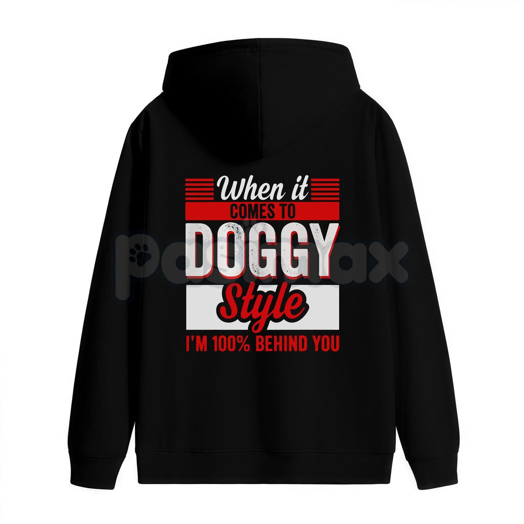 Pasimax "When It Comes To Style" Graphic T-Shirt – Back-Sided Printed Letter Crewneck, Hoodie & Sweatshirt — side view