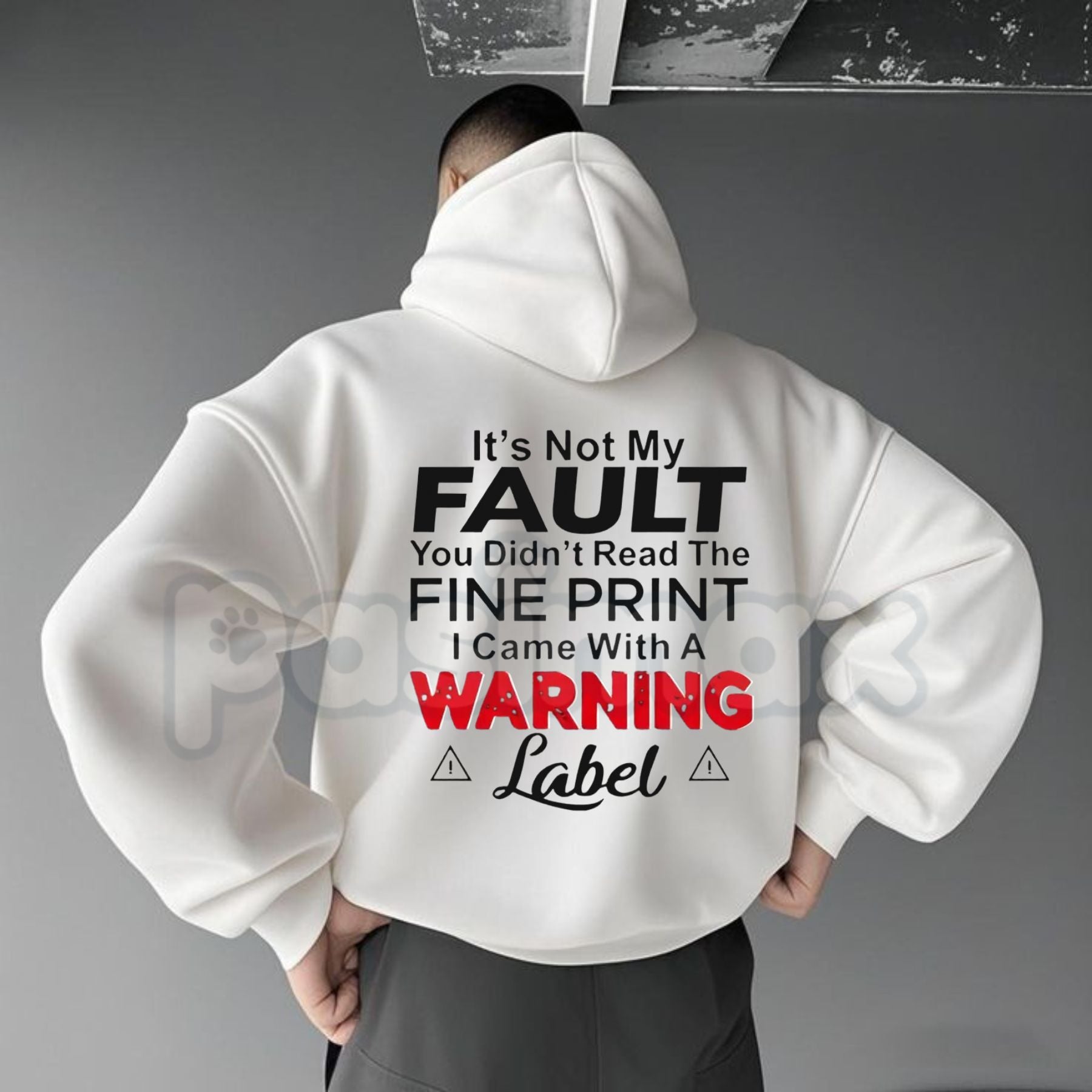 Pasimax "It's Not My Fault" Funny Hoodie – Sarcastic Slogan Graphic Pullover, Aesthetic Relatable Humorous Sweatshirt, Unisex
