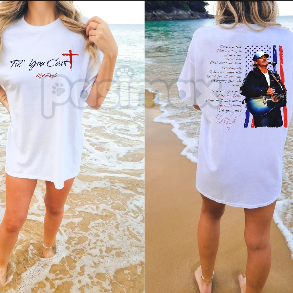 Pasimax Official Kid Rock "Til You Can't" TPUSA Super Bowl 2026 T-Shirt - Commemorative Concert Graphic Tee, Premium Heavywei