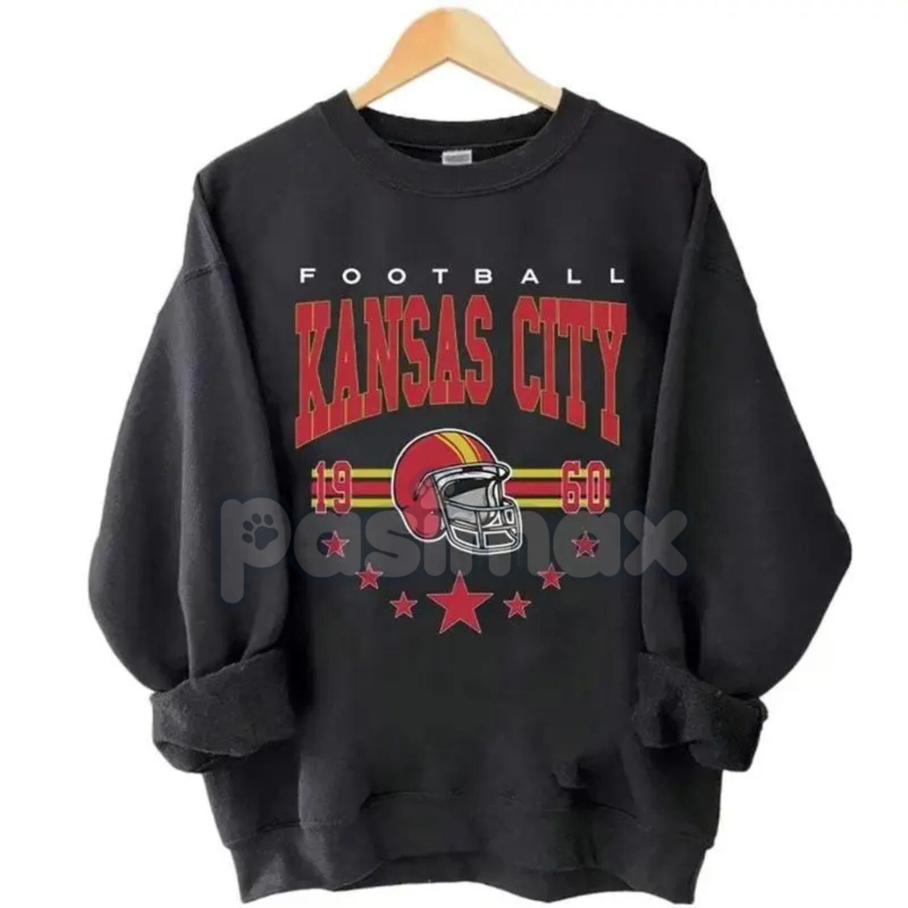 Pasimax Vintage 90s All Team Football Sweatshirt — side view