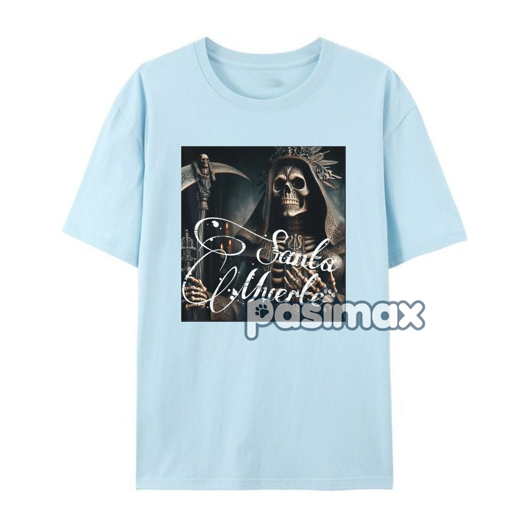 Pasimax Men's Santa Muerte Knight Graphic Tee — side view