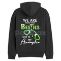 Pasimax Matching Best Friend Hoodie – "We Are More Than Besties" Graphic Fleece Pullover, Casual Unisex Couple Gift — side vi