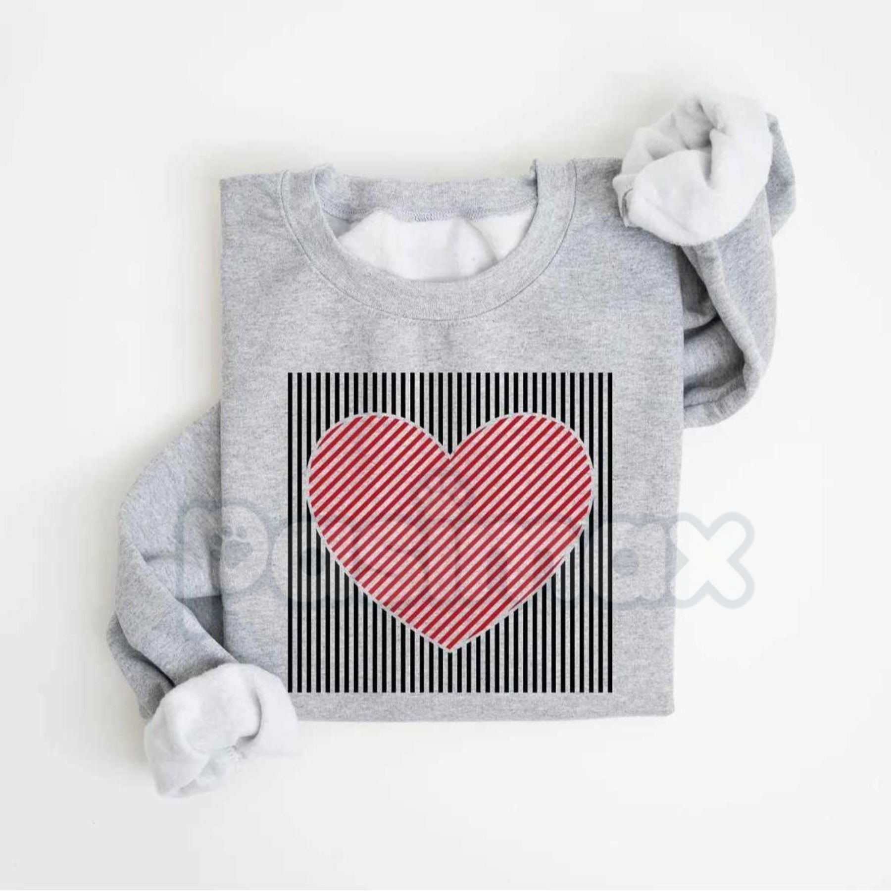 Pasimax Retro Valentines Heart Sweatshirt | Cute Love Sweatshirt | Groovy Valentine’s Day Crewneck | Vintage Style Heart Grap