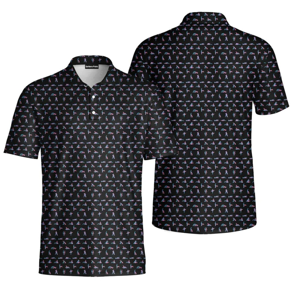 Pasimax Stick Figure S-e-x Ed Polo Shirt — side view