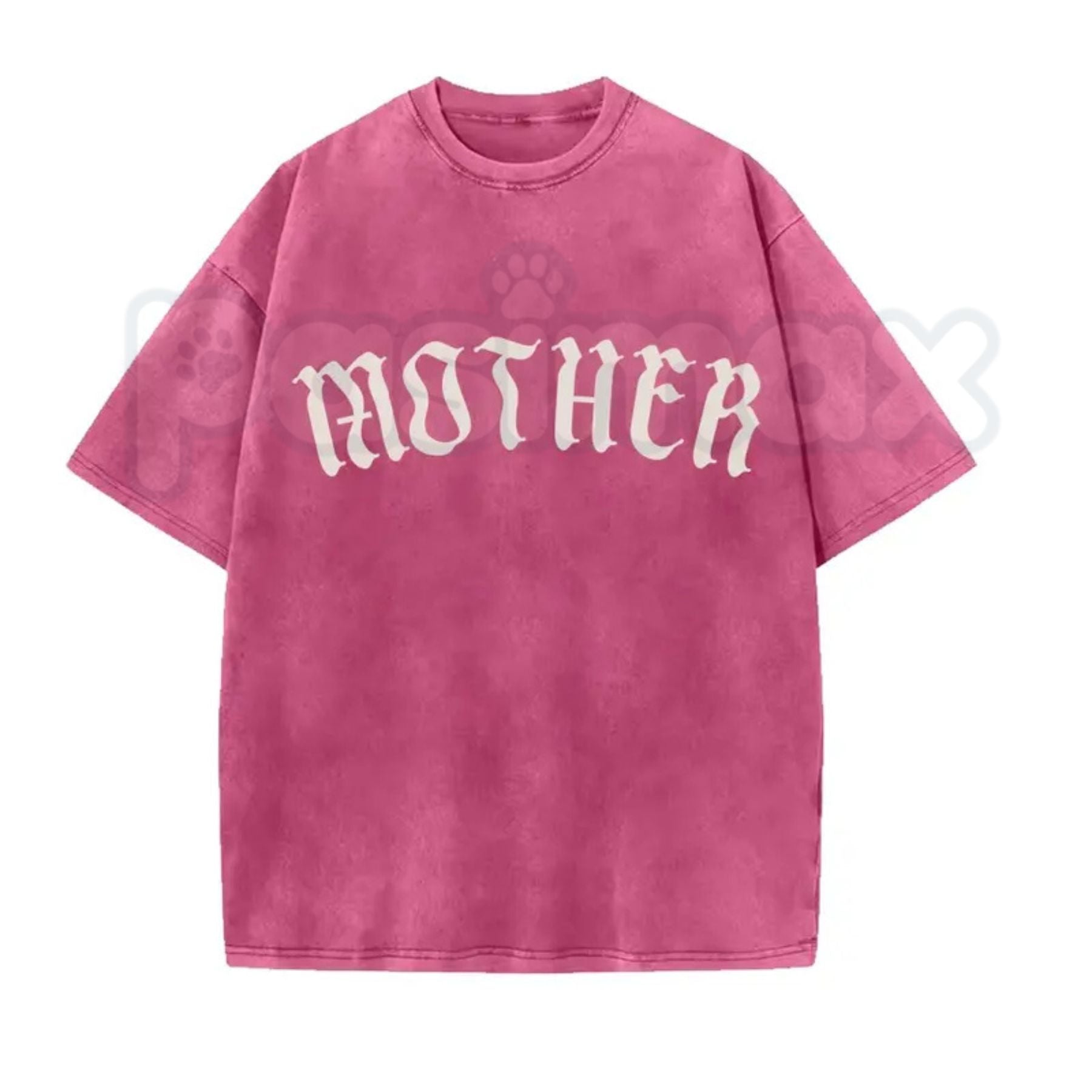 Pasimax The Matriarch: Mother Gothic Washed Tee – Dark Mystic Graphic Shirt, Vintage Distressed Heavy Cotton Top — side view