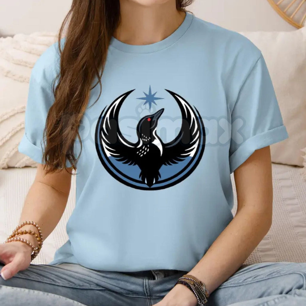 Pasimax Minnesota Rebel Alliance T-Shirt - MN State Bird Loon Resistance Tee, Funny Minnesota Graphic Shirt, Premium Heavywei