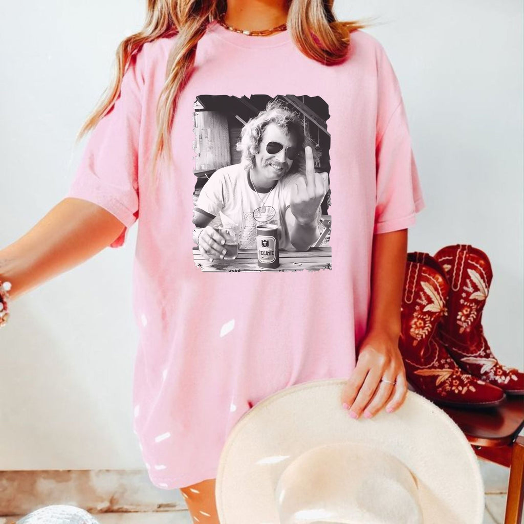 Pasimax Jimmy Buffett "Middle Finger" T-Shirt — side view