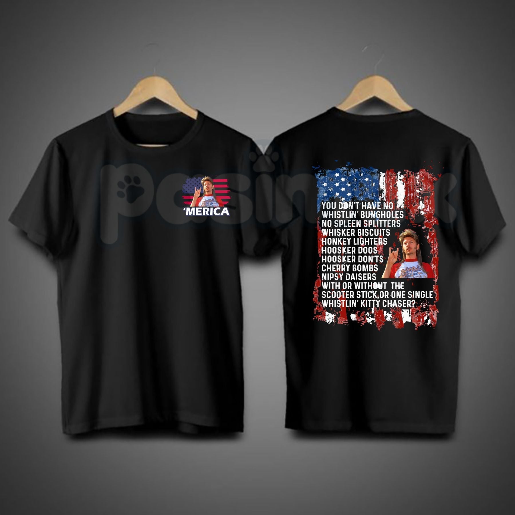 Pasimax "Joe Dirt" Funny 4th of July T-Shirt — side view