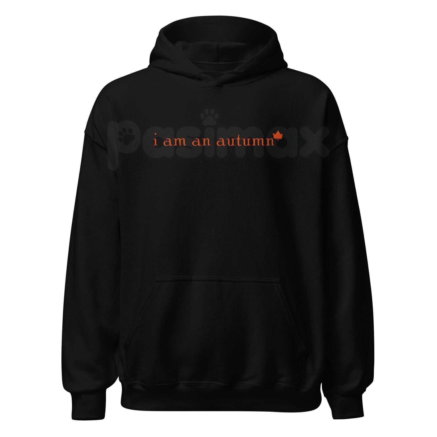 Pasimax "I Am An Autumn" Embroidered Unisex Hoodie — side view