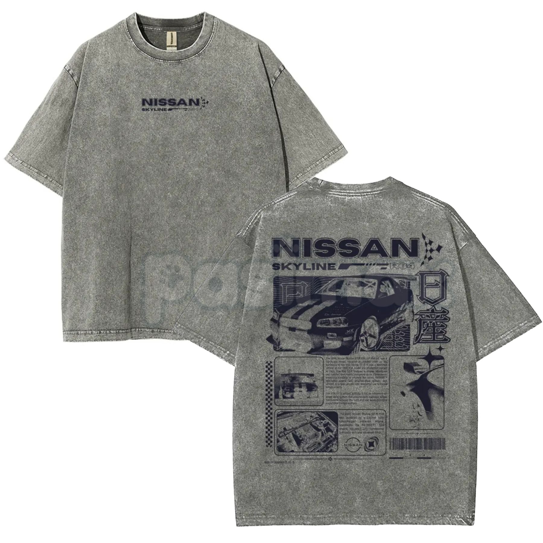Pasimax Vintage JDM Sports Car Graphic T-Shirt — side view