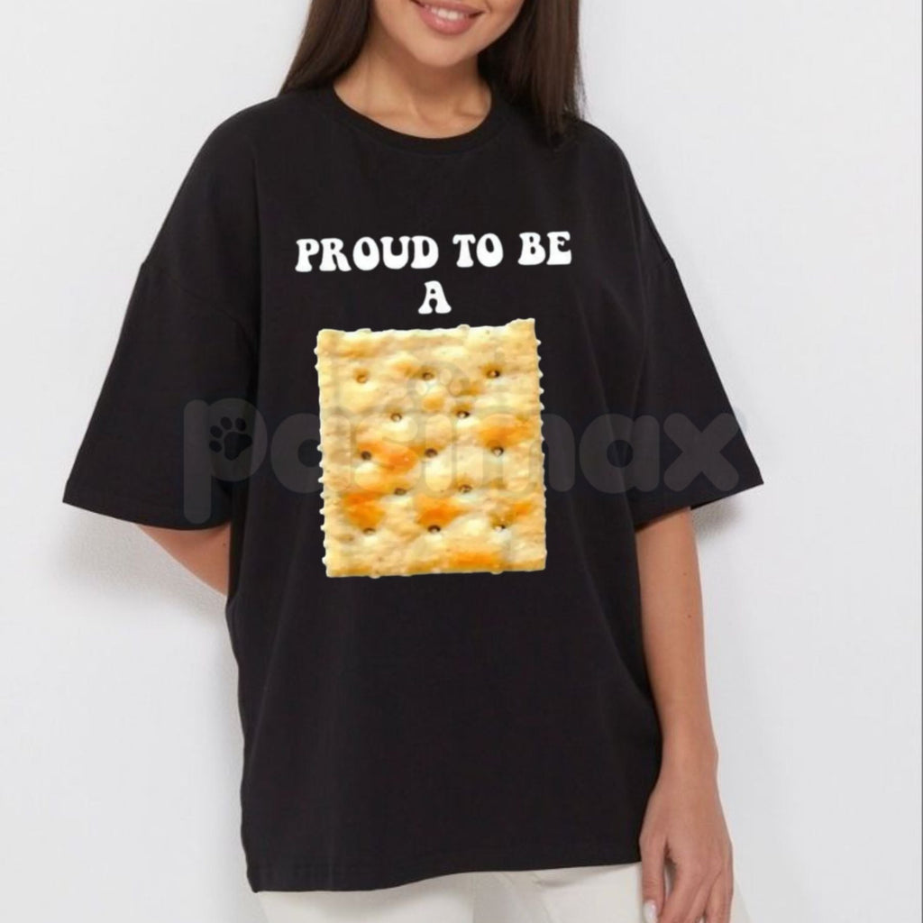 Pasimax "Proud to Be a Cracker" Funny Holiday T-Shirt - Humorous Christmas Party Costume Tee, Premium 100% Cotton Sarcastic P