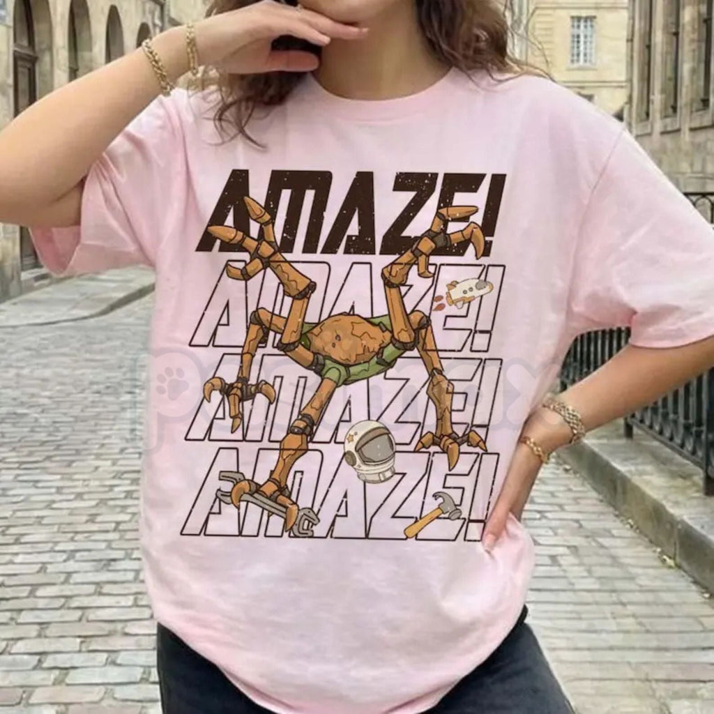 Pasimax "Rocky Amaze" Project Hail Mary T-Shirt - Inspirational Eridian Engineer Graphic Tee, Premium 100% Cotton Sci-Fi Read