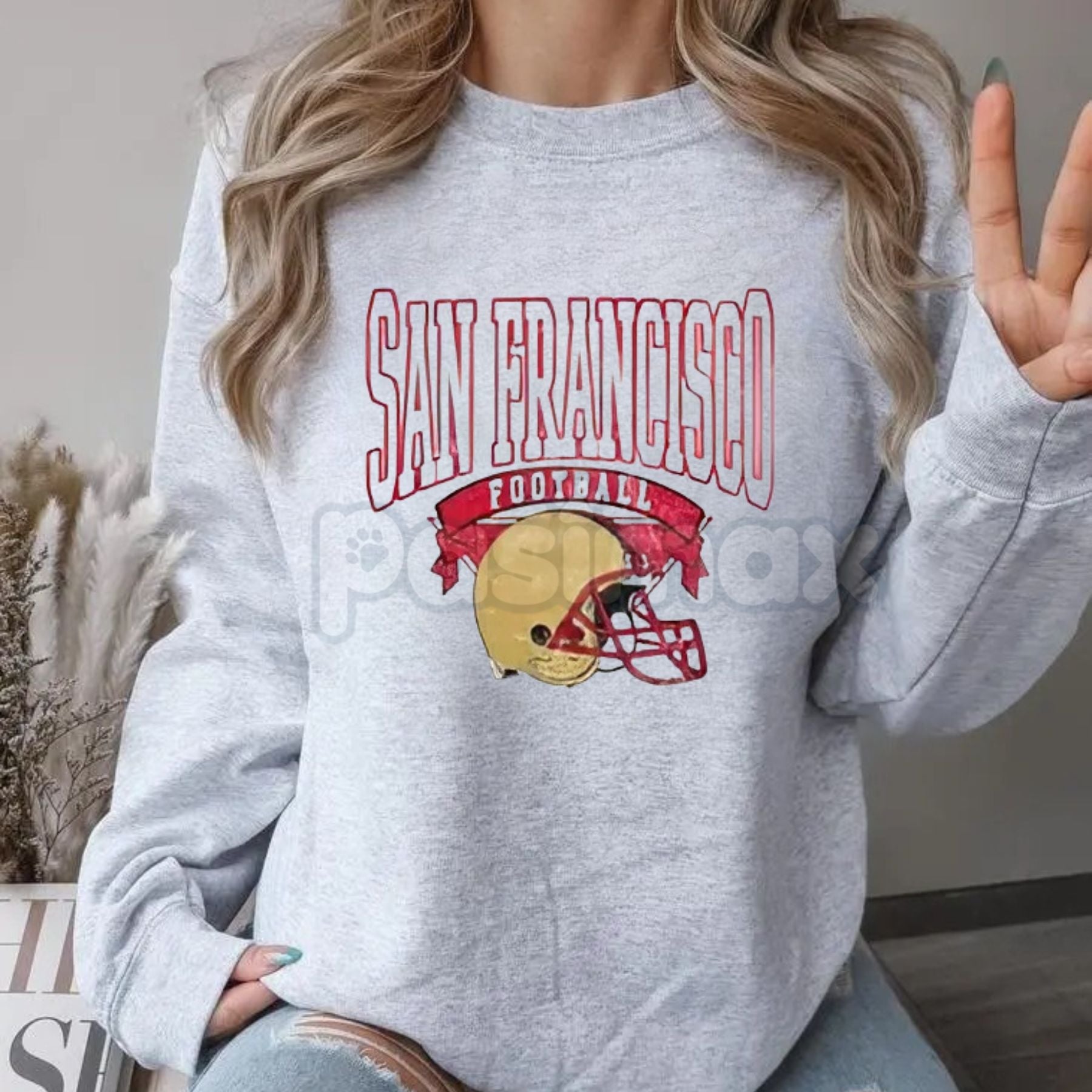 Pasimax Vintage All 27 Team Football Sweatshirt — side view