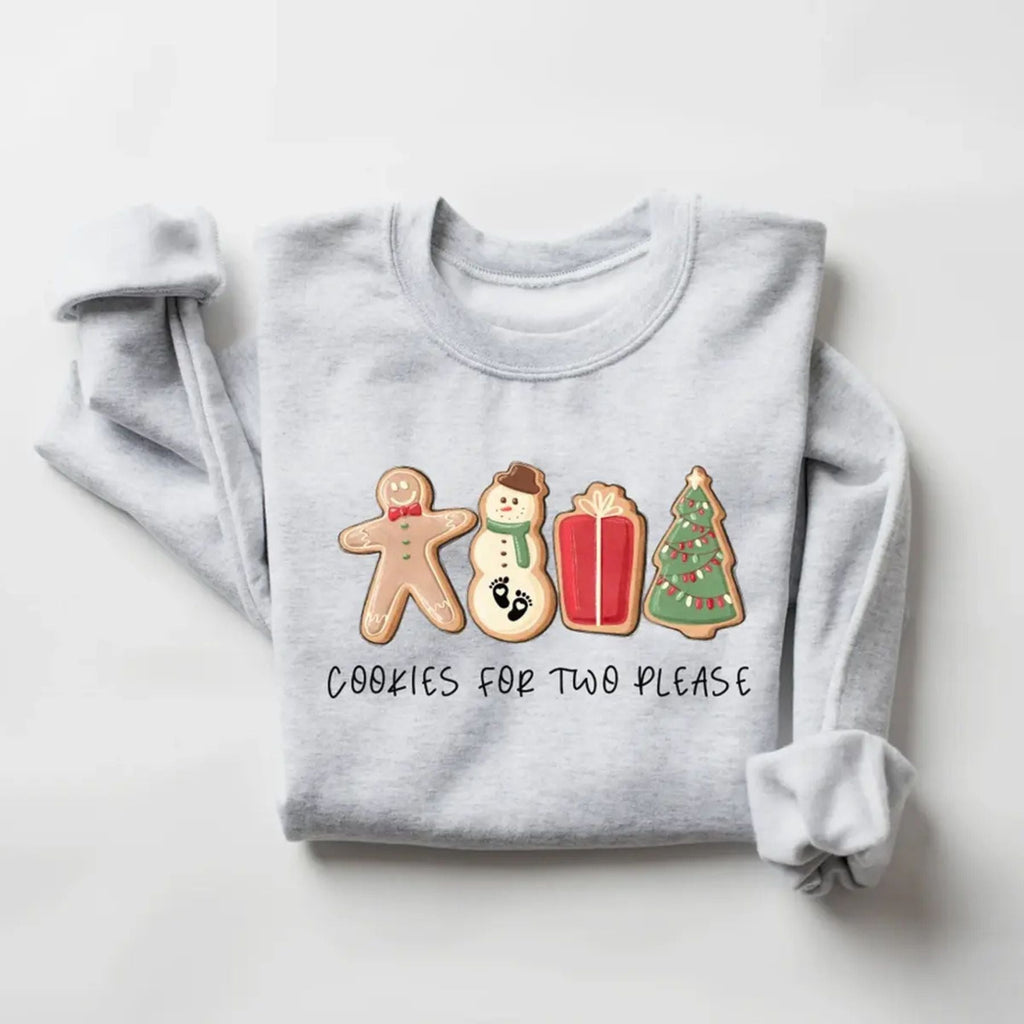 Pasimax Christmas Cookies For Two Please Sweatshirt — side view
