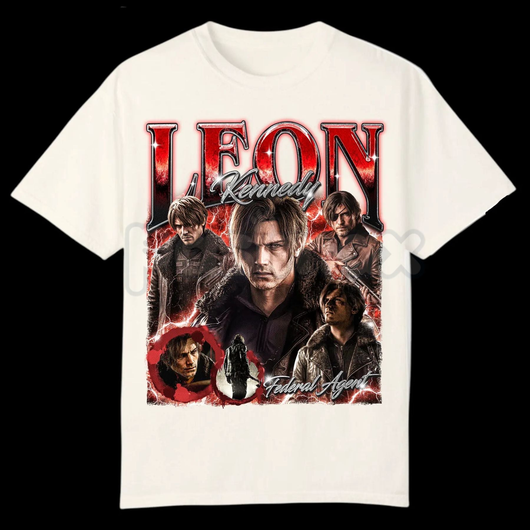 Pasimax Leon S. Kennedy "Requiem" Bootleg T-Shirt - 2026 Resident Evil Character Graphic Tee, Premium 100% Cotton Survival Ho
