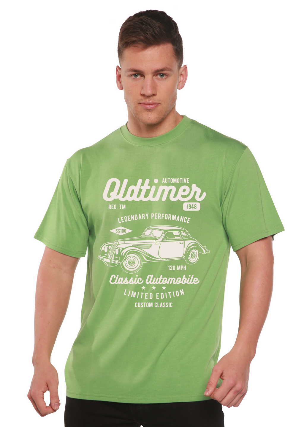 Spun Bamboo Oldtimer Spun Bamboo® Men's Bamboo Viscose/Organic Cotton Short Sleeve Graphic T-Shirt — side view
