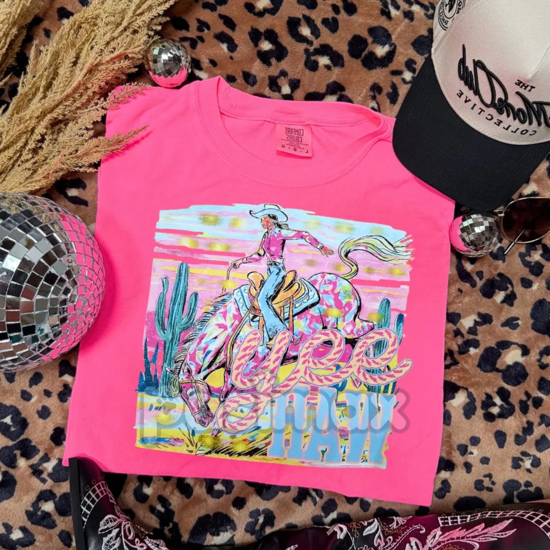 Pasimax YEE HAW Comfort Colors T-shirt — side view