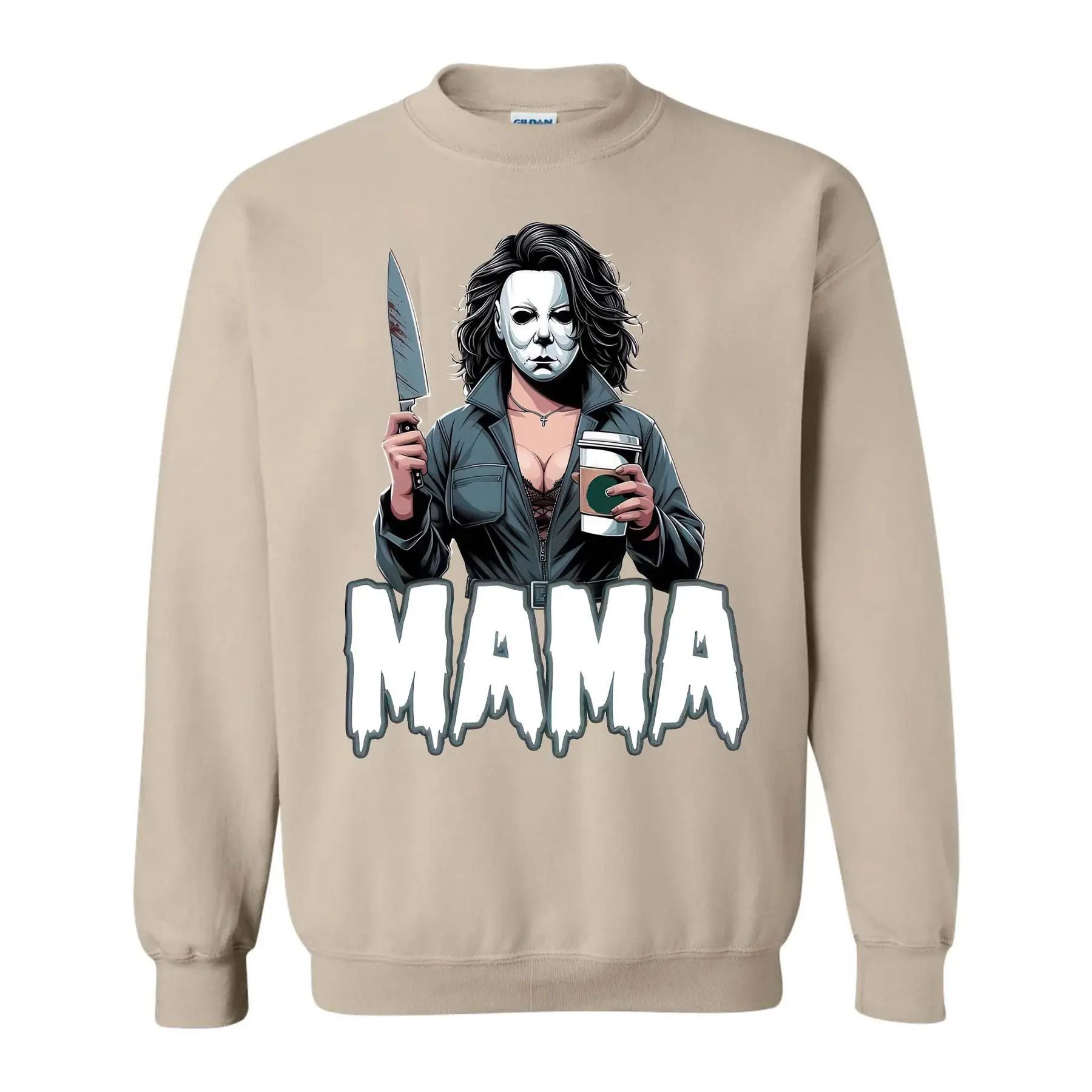 Pasimax Halloween Spooky Mama Sweatshirt – Cool & Funny Mom Gift — side view