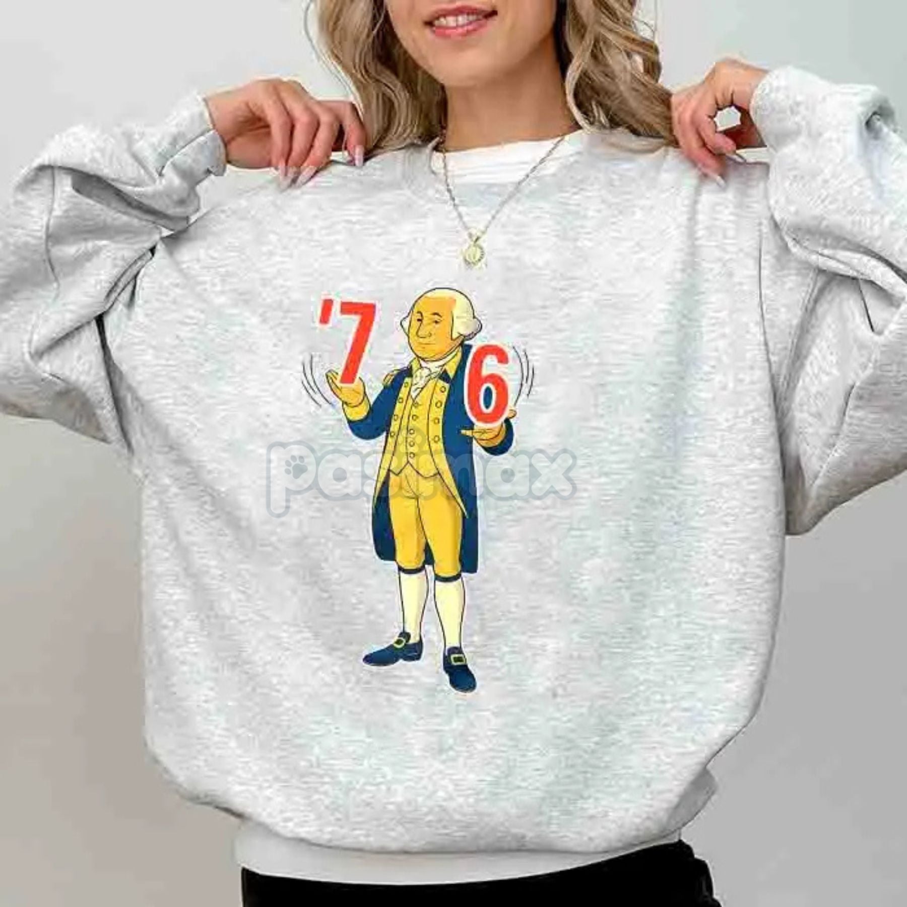 Pasimax George Washington Tennis Score Sweatshirt — side view