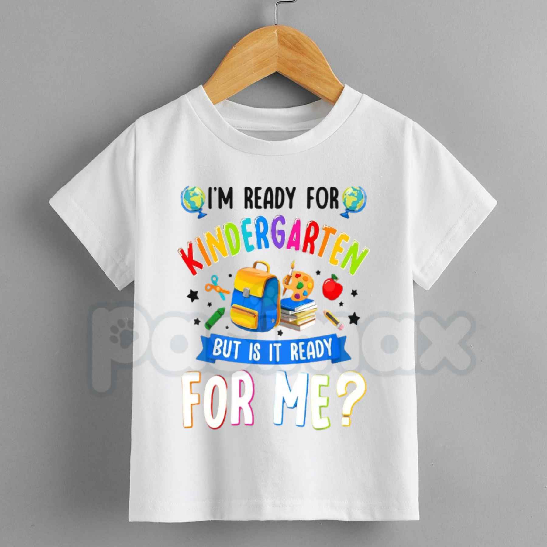 Kindergarten Back To School First Day Of Kindergarten T-Shirt – Cute School Milestone Graphic Tee, Kids Unisex Cotton Shirt