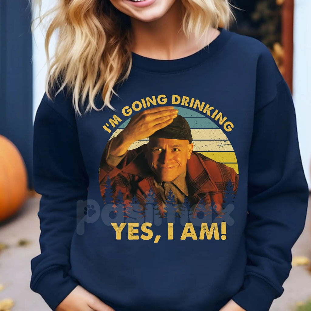 Pasimax The Plainfield Tavern Tour: "I'm Going Drinking Ed Gein" Sweatshirt – Dark Humor — side view
