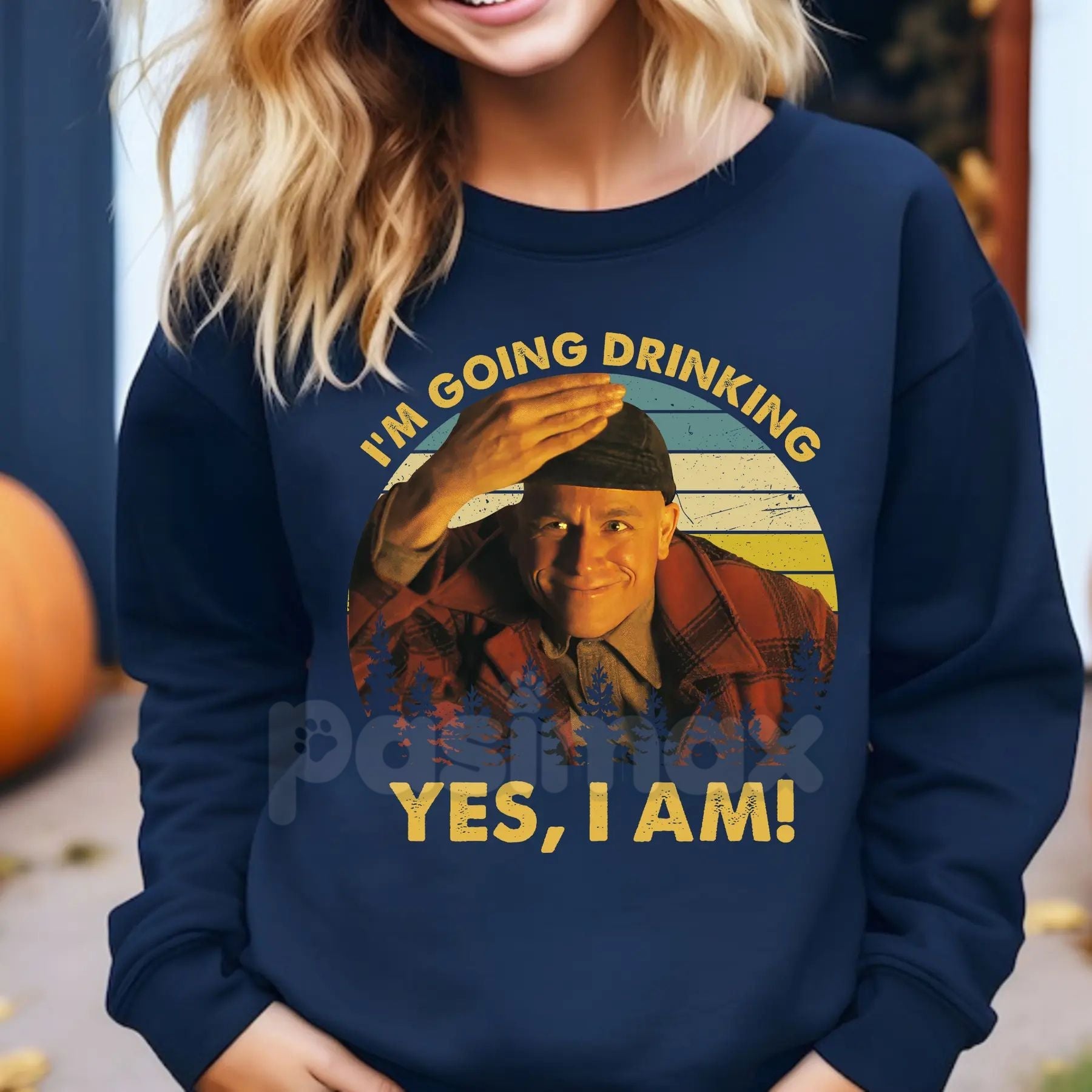 Pasimax The Plainfield Tavern Tour: "I'm Going Drinking Ed Gein" Sweatshirt – Dark Humor — side view