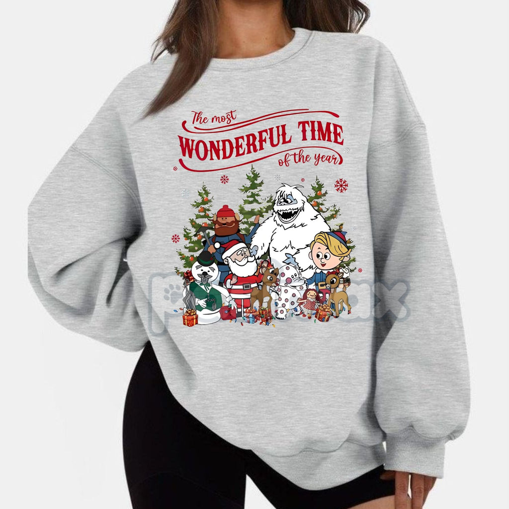 Pasimax Vintage Rudolph Christmas Sweatshirt — side view