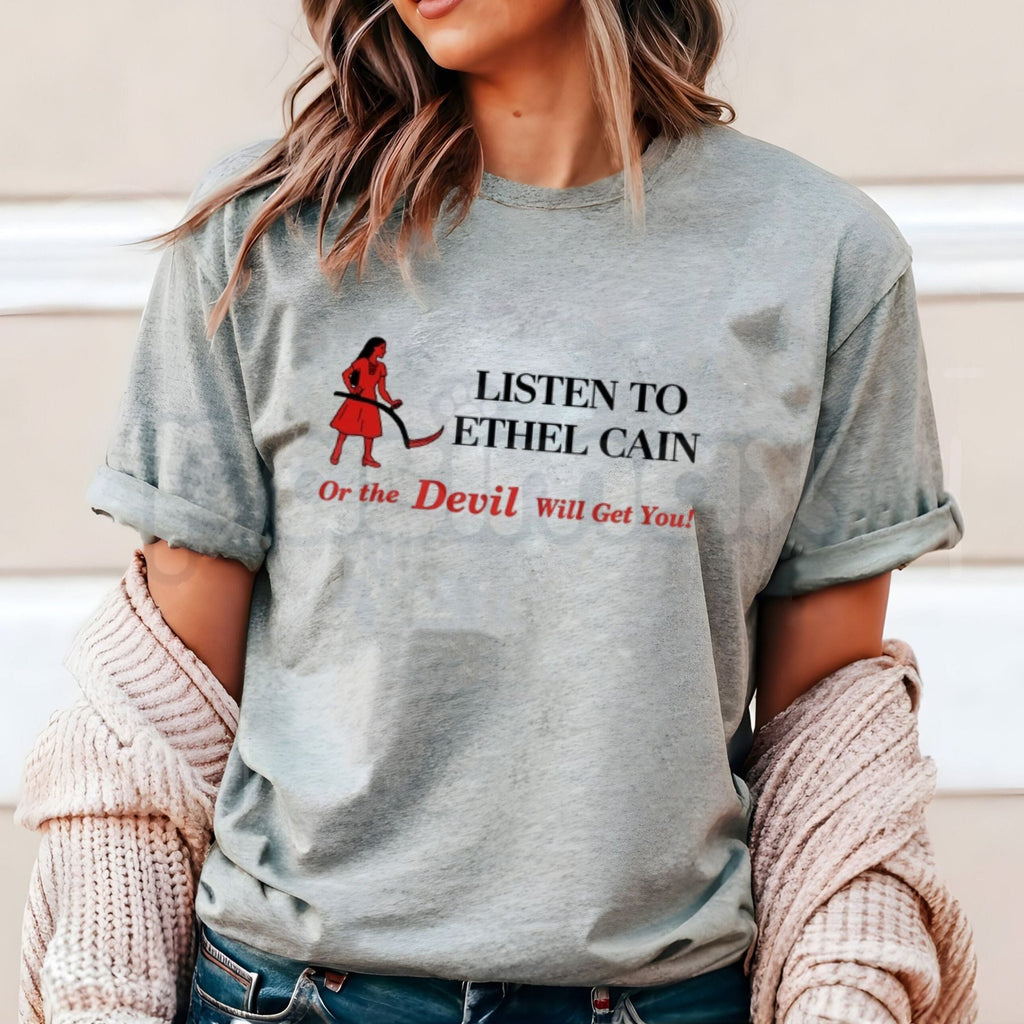 "Listen to Ethel Cain" Indie Music T-Shirt – Alt-Pop Southern Gothic Graphic Tee, Premium 100% Cotton Hayden Silas Anhedönia Fan Top, Soft Lived-In Heavyweight Daughter of Cain Shirt, Made in USA