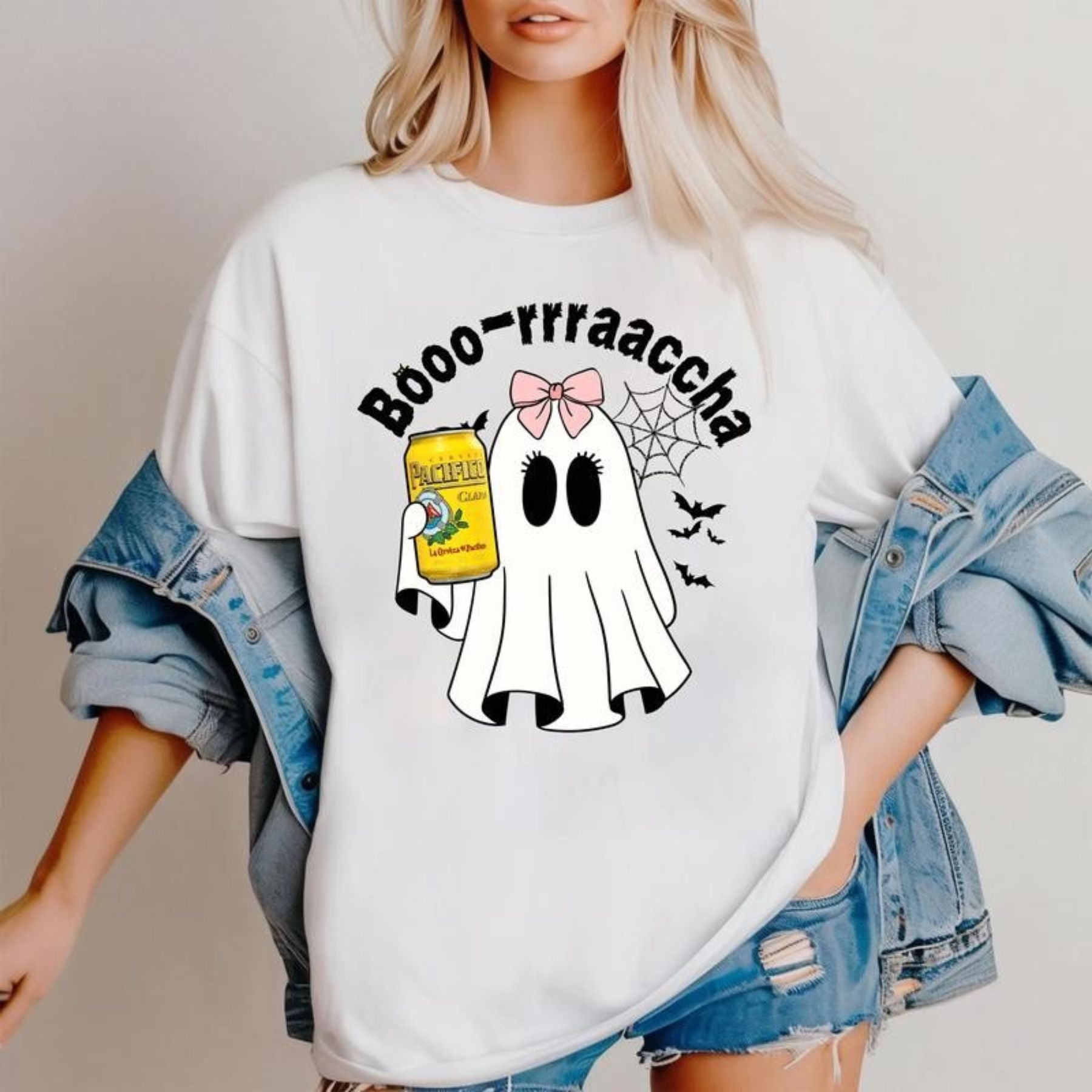 Pasimax Boo-zy Ghost Halloween T-Shirt — side view