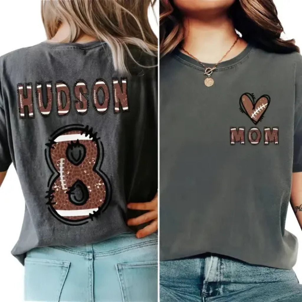 Pasimax Custom Football Mom Shirt — side view