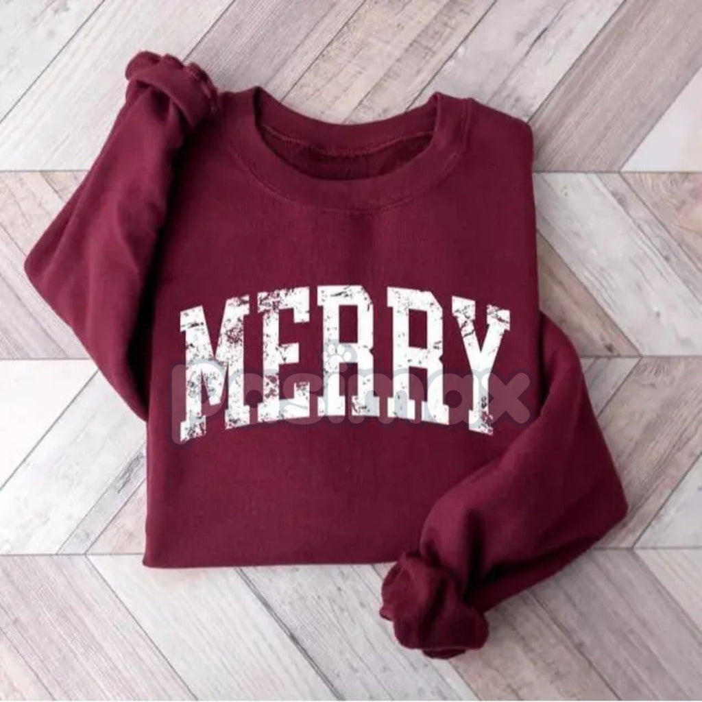 Pasimax Merry Sweatshirt – Simple Holiday Crewneck Sweater — side view