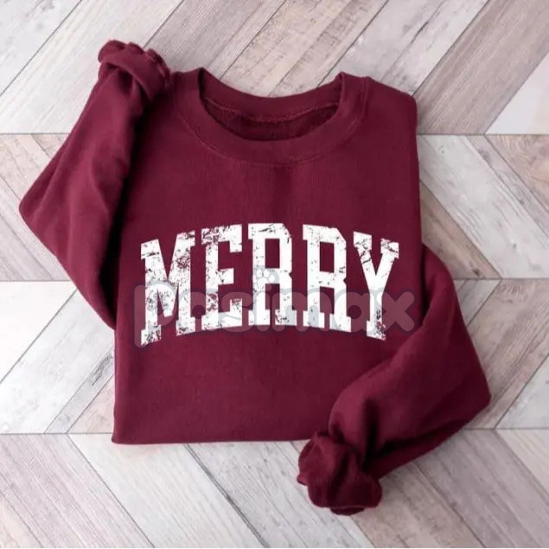 Pasimax Merry Sweatshirt – Simple Holiday Crewneck Sweater — side view