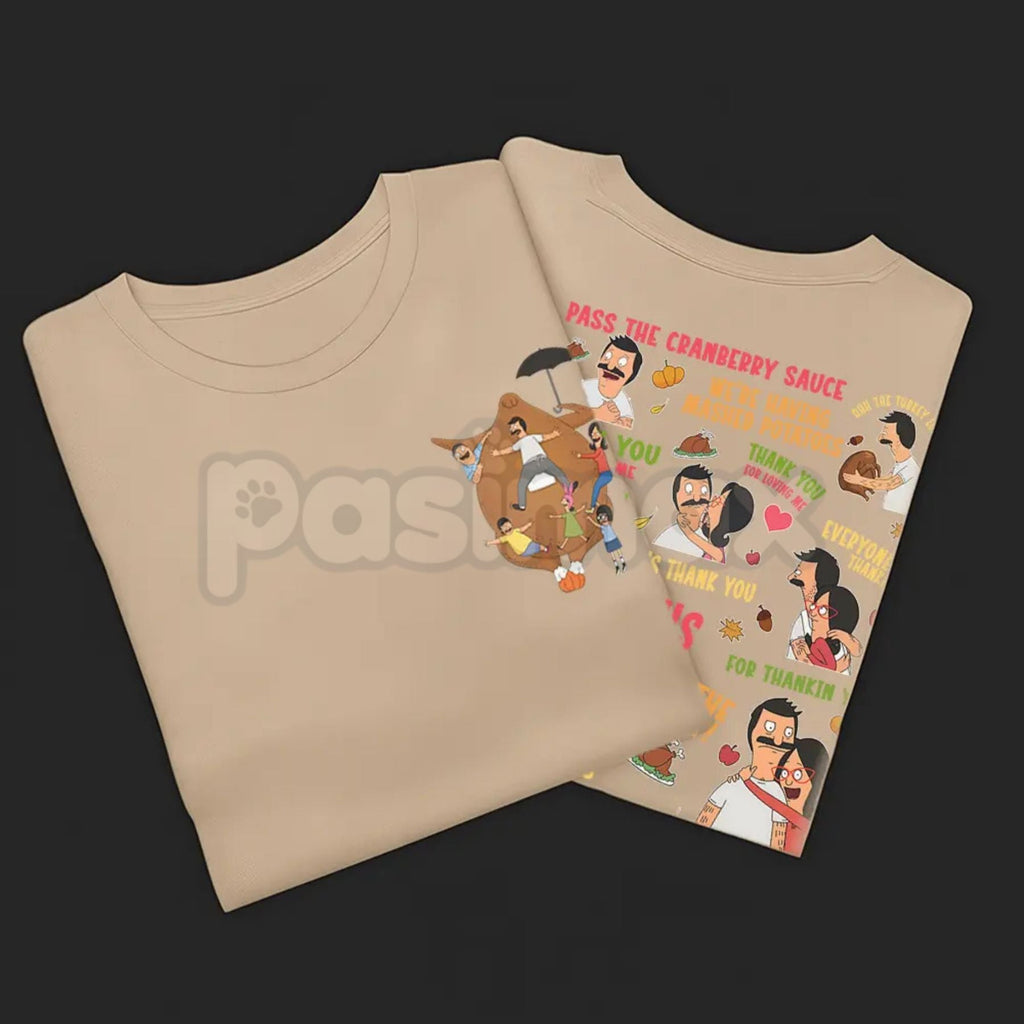 Pasimax Thanksgiving Song T-Shirt - Happy Thanksgiving Fashion Cotton Tee, Full Colors Full Sizes, Unisex Holiday Apparel — s