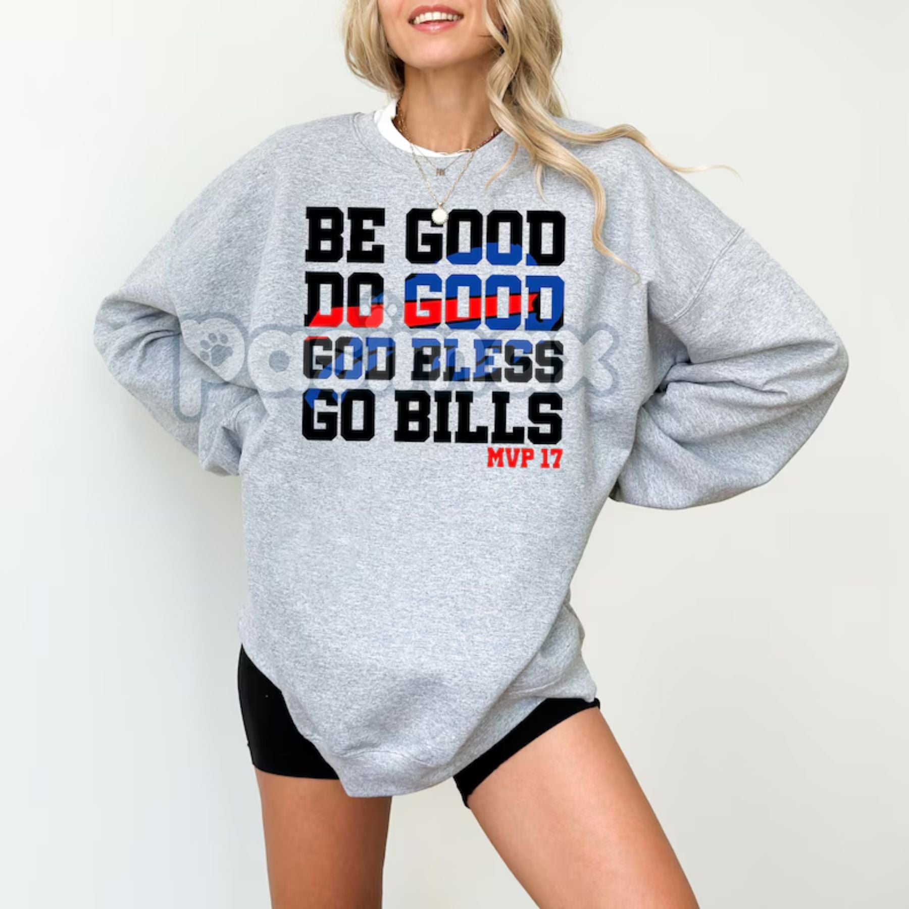 Pasimax Josh Allen MVP 17 Sweatshirt – Buffalo Bills Fan Apparel — side view