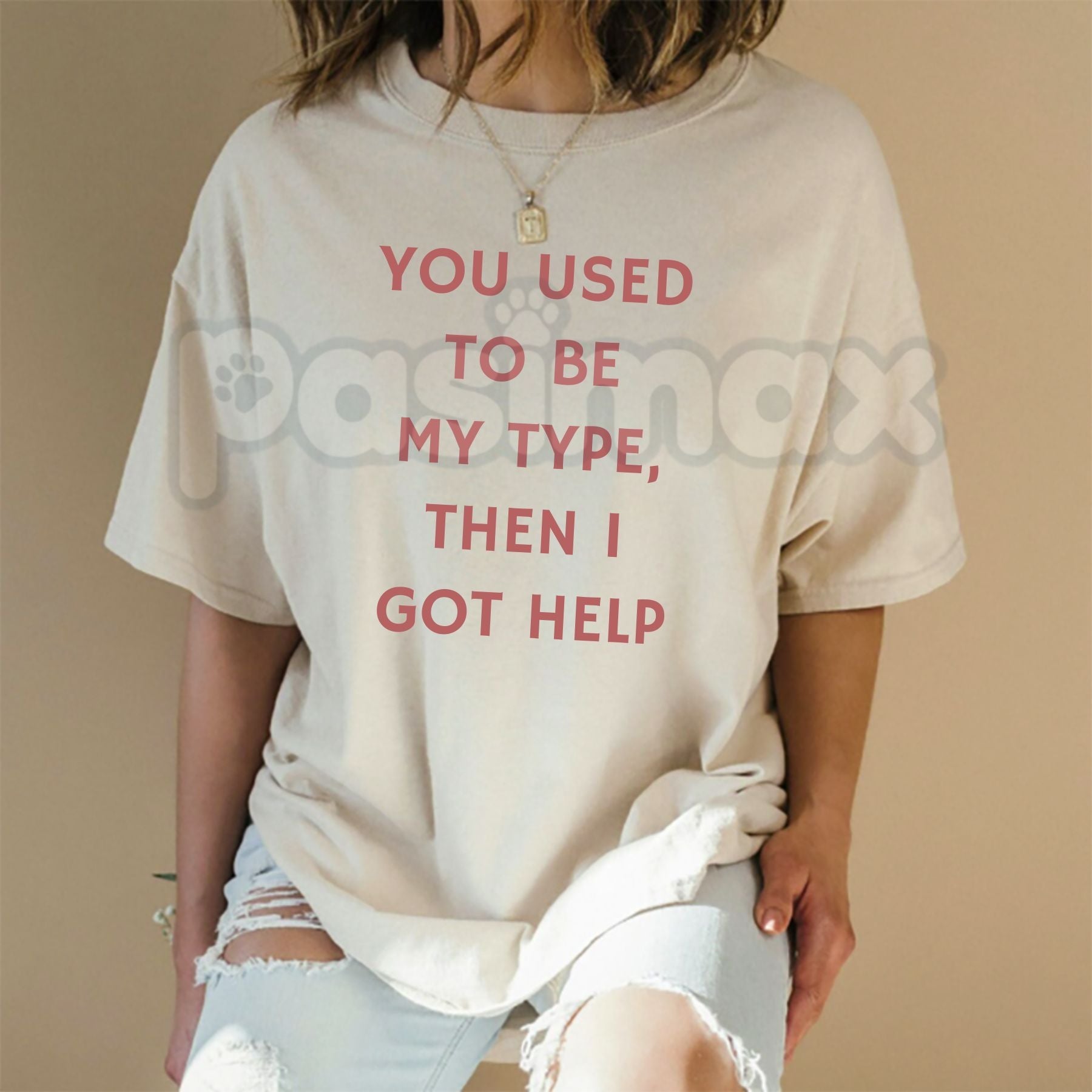 "You Used To Be My Type" Funny Quote T-Shirt – Sarcastic Breakup Statement Graphic Tee, Premium 100% Cotton Witty Ex-Humor Top, Soft Lived-In Heavyweight Sassy Relationship Shirt, Made in USA