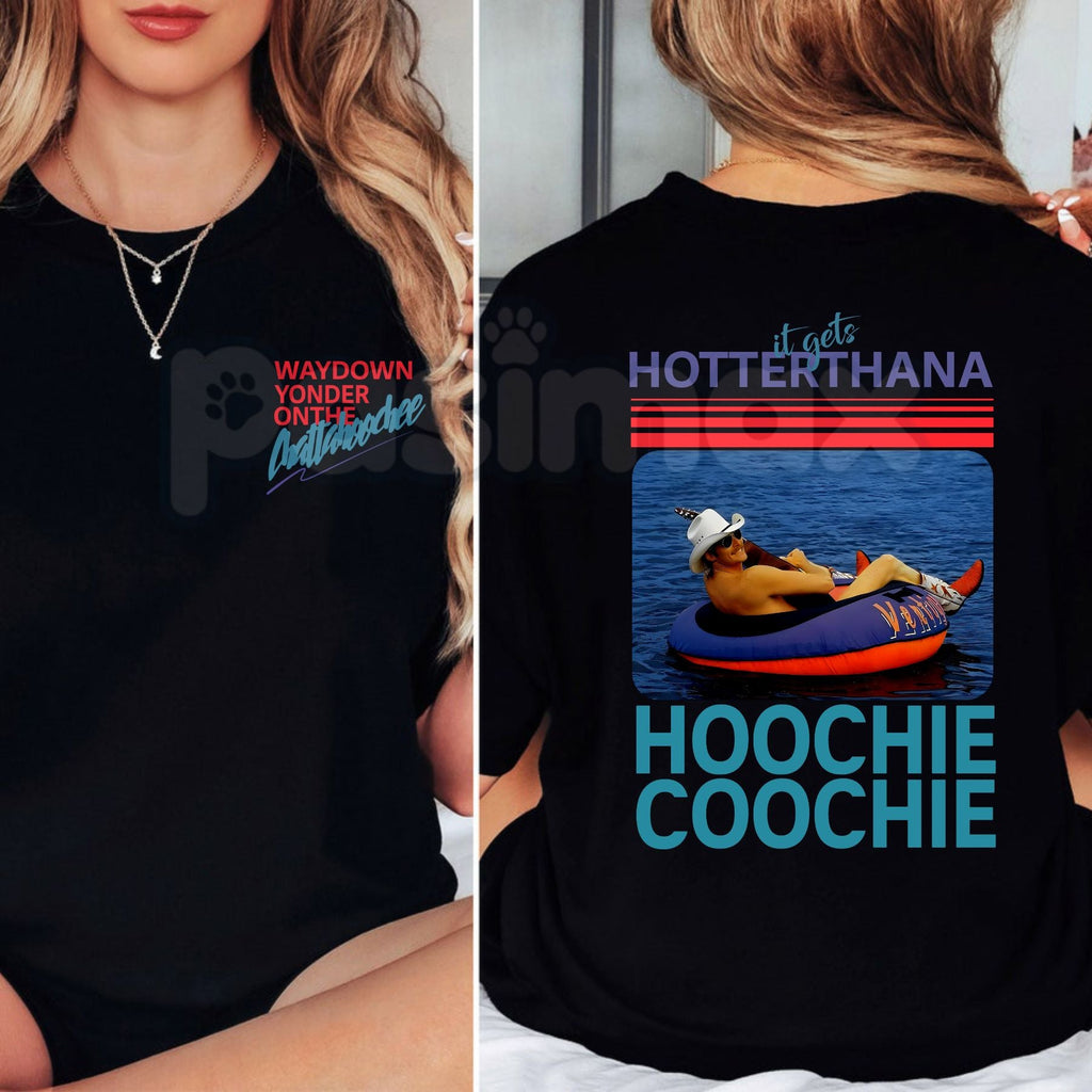 "Hotter Than a Hoochie Coochie" Vintage Graphic Tee – Retro 90s Country Music T-Shirt, Premium 100% Cotton Chattahoochee Tribute Top, Soft Lived-In Heavyweight Summer Festival Shirt, Made in USA