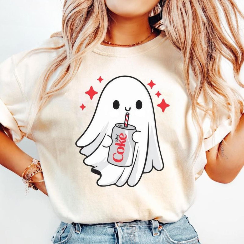 Pasimax Funny Skeleton Ghost Halloween T-Shirt — lifestyle context