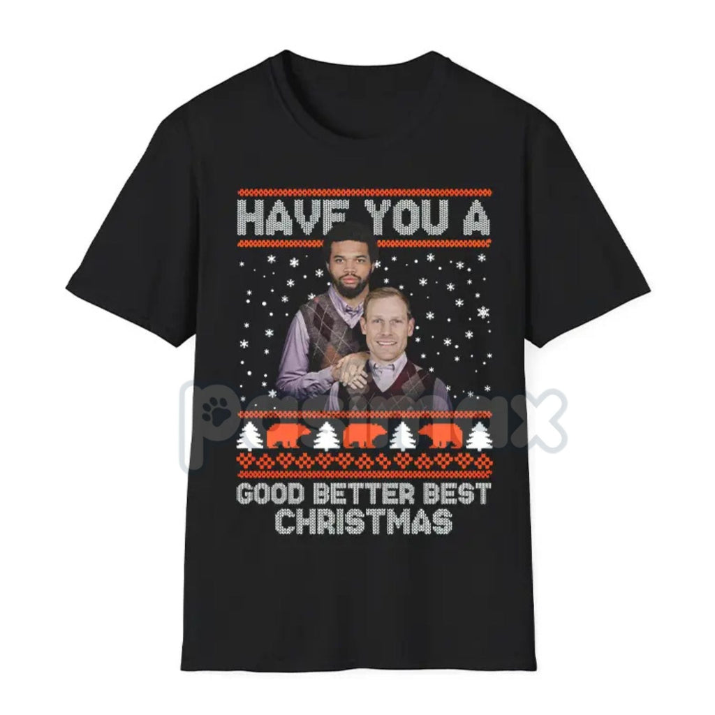Pasimax Good Better Best Christmas Football T-Shirt - Funny Ugly Sweater Pattern Tee, Holiday Game Day Apparel, Football Fan 
