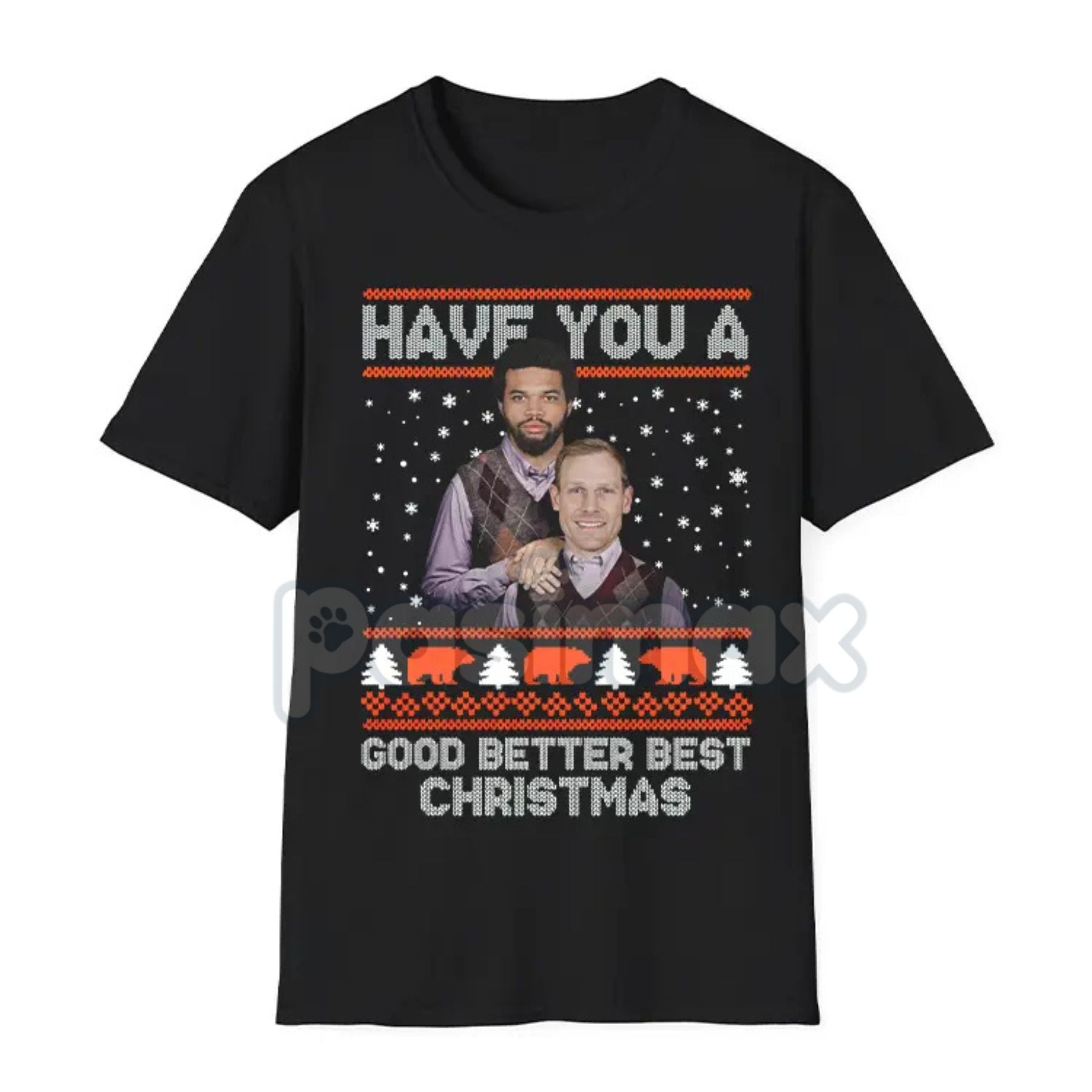 Pasimax Good Better Best Christmas Football T-Shirt - Funny Ugly Sweater Pattern Tee, Holiday Game Day Apparel, Football Fan 