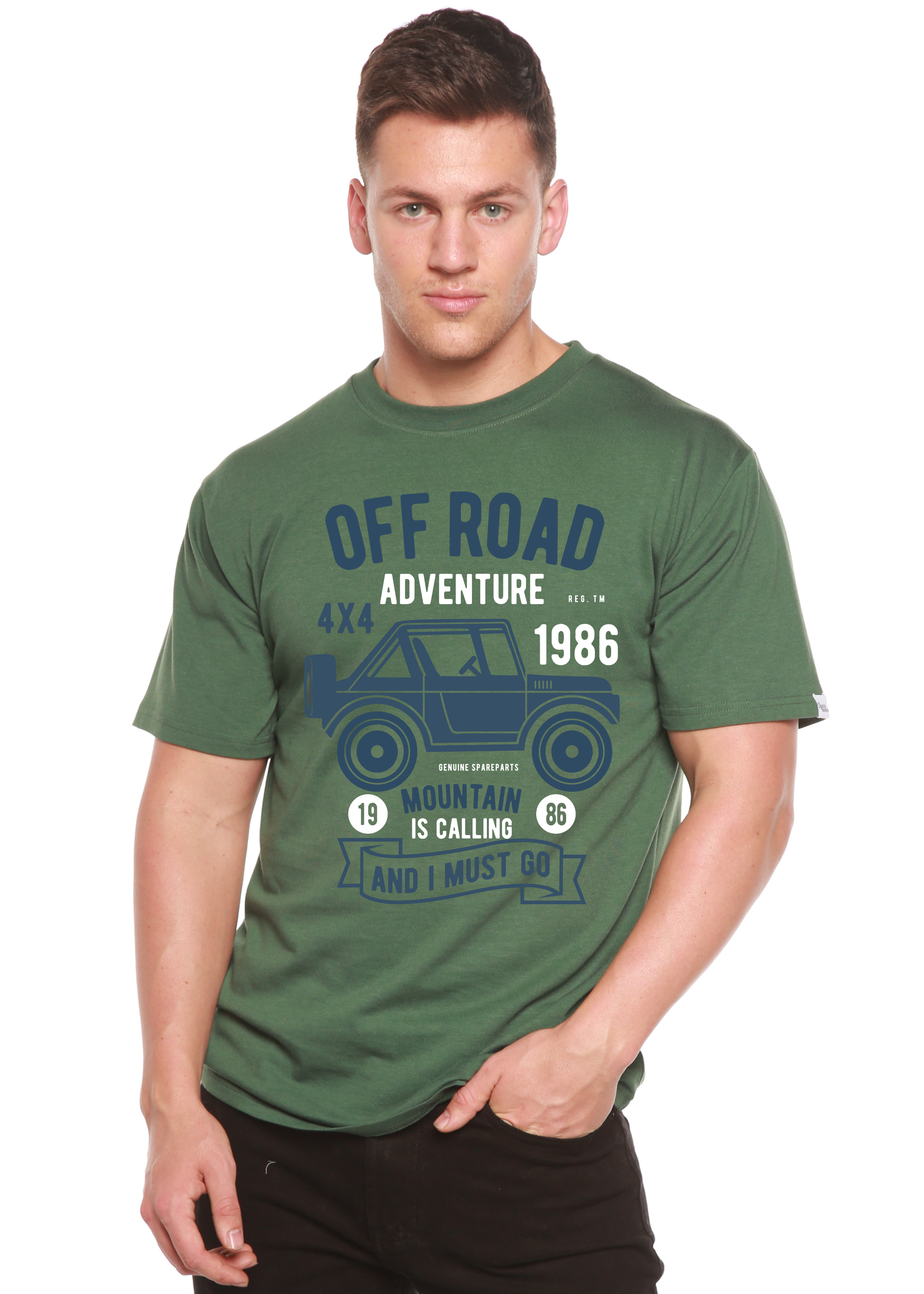 Spun Bamboo Off Road Adventure Spun Bamboo® Men's Bamboo Viscose/Organic Cotton Short Sleeve Graphic T-Shirt — alternative an