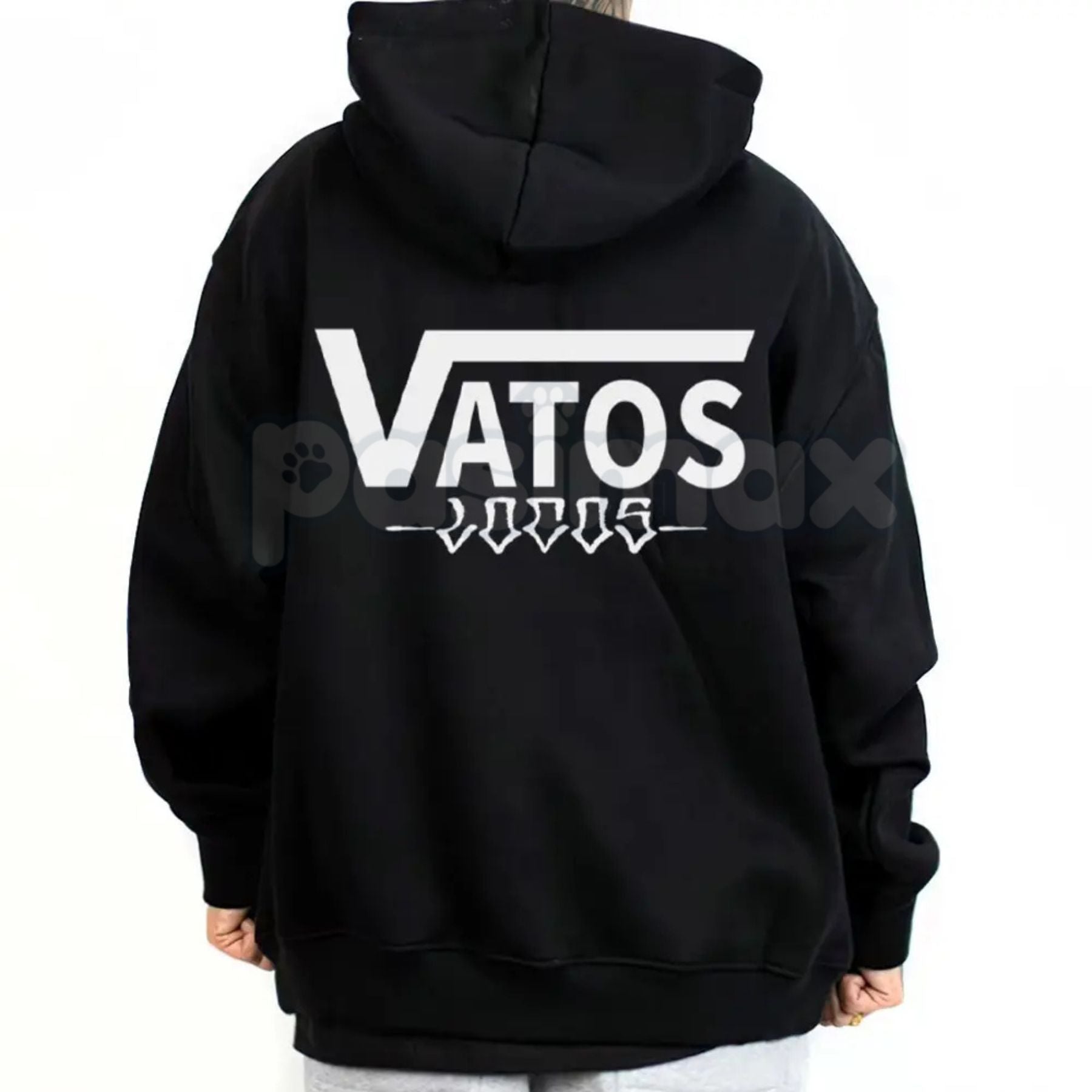 Pasimax Chicano Clothing Vatos Loc Forever El Gallo Negro – Lowrider Oversized Graphic Tee, Heavy Sweatshirt & Hoodie — side 