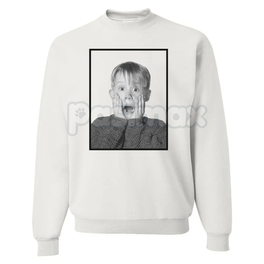 Pasimax 'Home Alone' Booby Trap Blueprint Sweatshirt | Minimalist Movie House Layout Jumper | Kevin's Defense Schematic Fan G