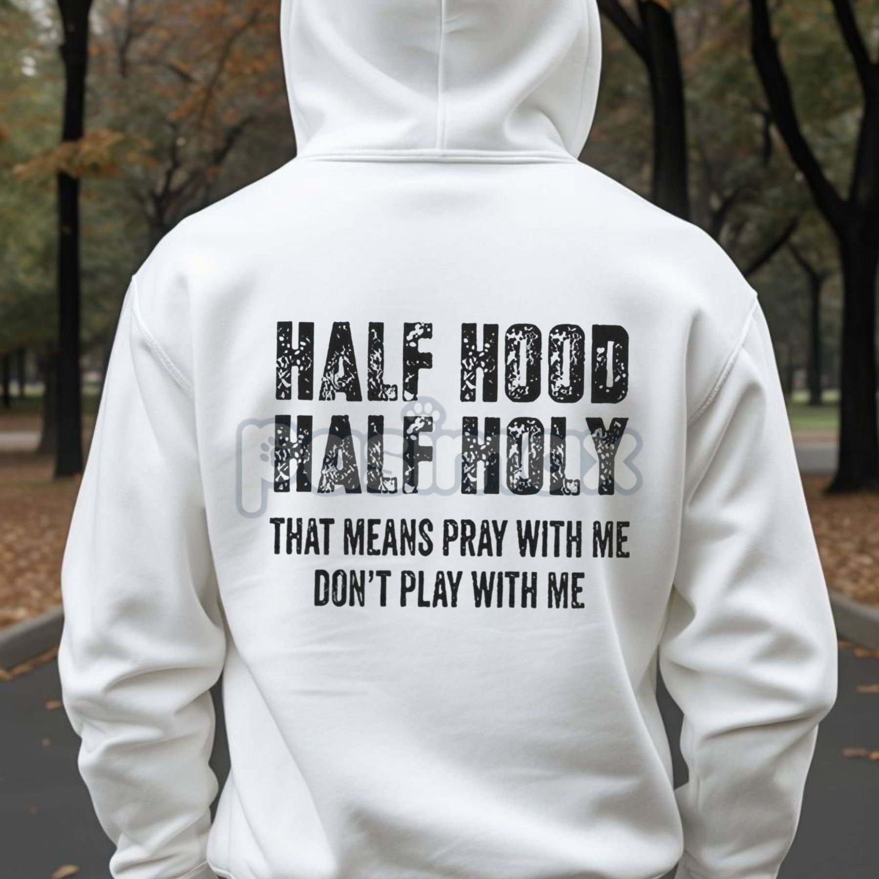 Pasimax Half Hooded Half Holy Hoodie — side view